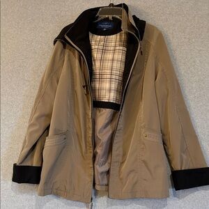 Mackintosh Khaki Utility Jacket with Black Trim